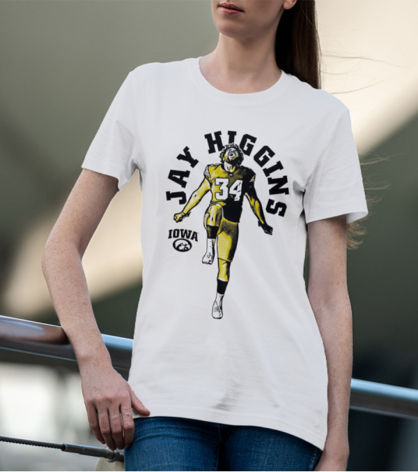 Jay Higgins Iowa Hawkeyes Football 34 Player T-Shirt