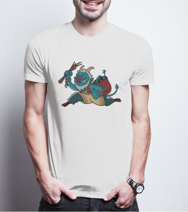 Krampoly Rich Uncle Pennybags Krampus Mashup Character T-Shirt