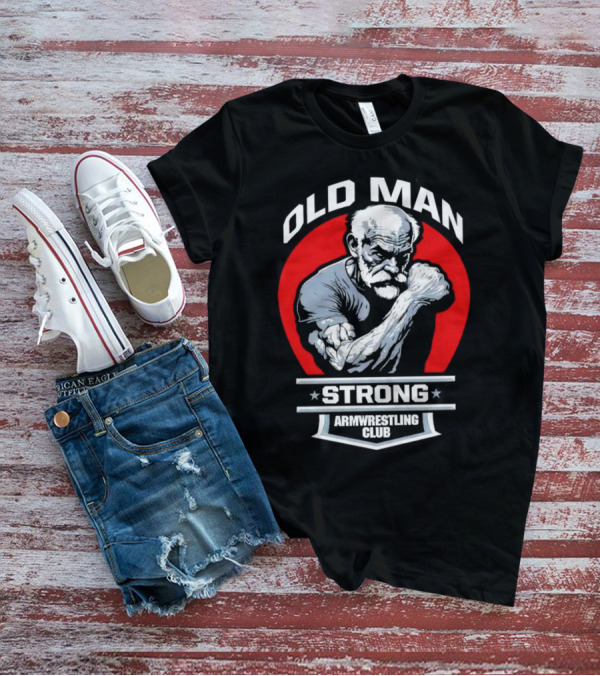 Old Man Strong Armwrestling Club Vintage Style Retro T-Shirt