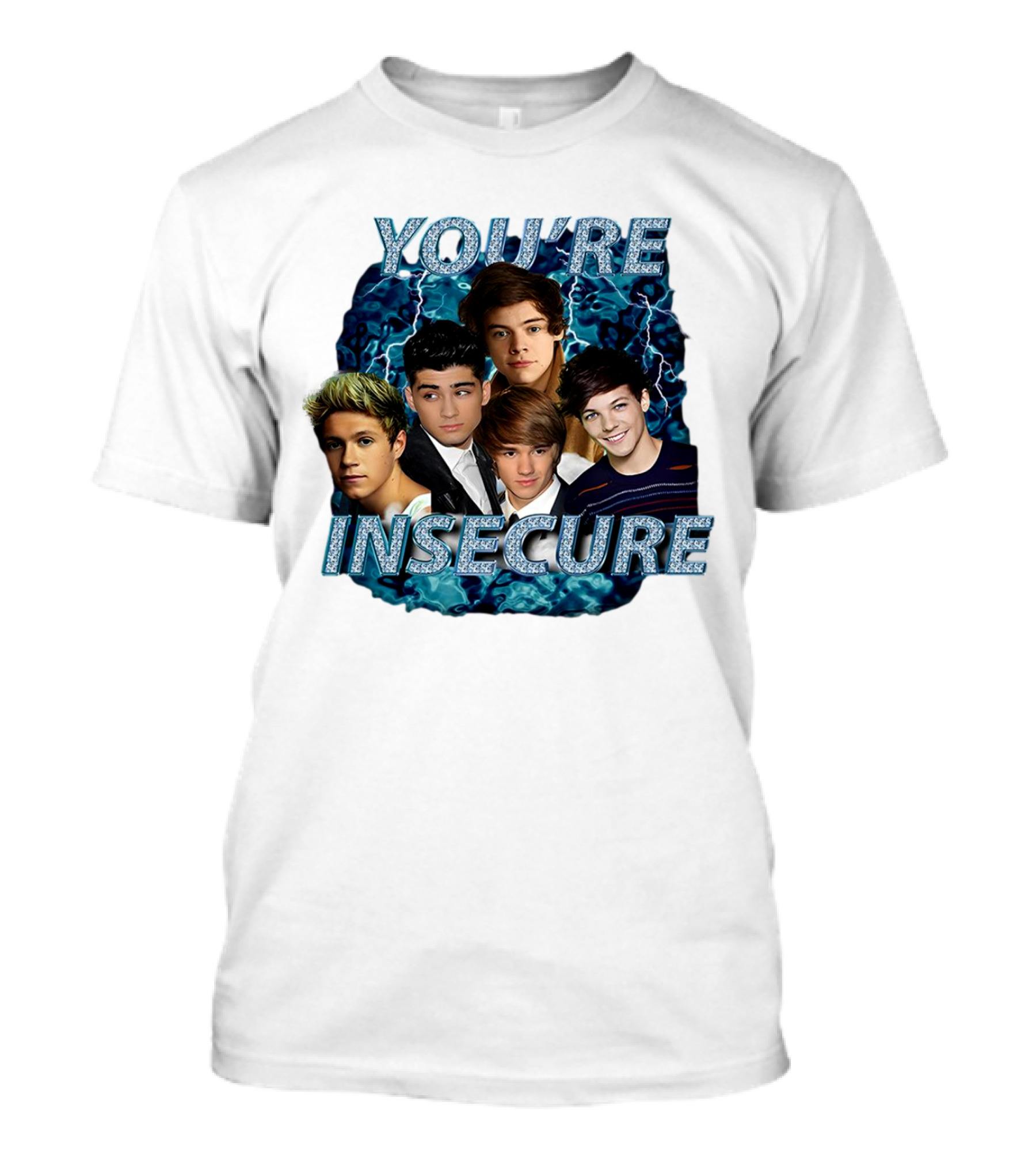 One Direction You're Insecure Lightning Band Members Collage T-Shirt