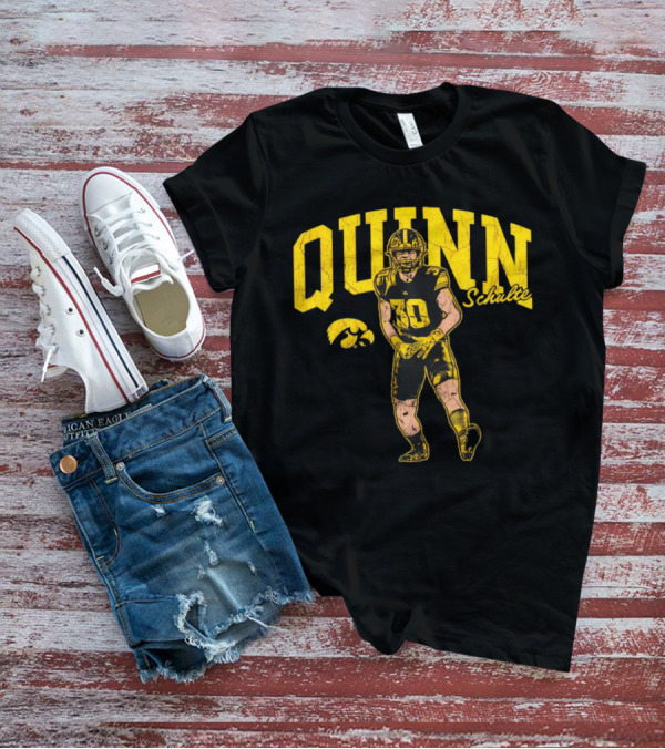 Quinn Schulte Iowa Hawkeyes Football Number 10 Cartoon T-Shirt