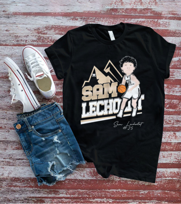 Sam Lecholat Montana State Bobcats Collective #25 Signature Basketball Player M T-Shirt