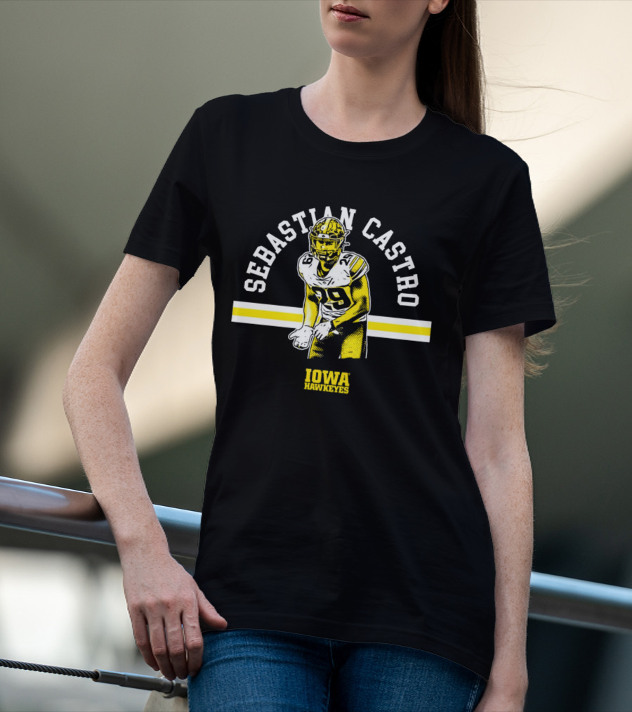Sebastian Castro Iowa Hawkeyes Football Player T-Shirt