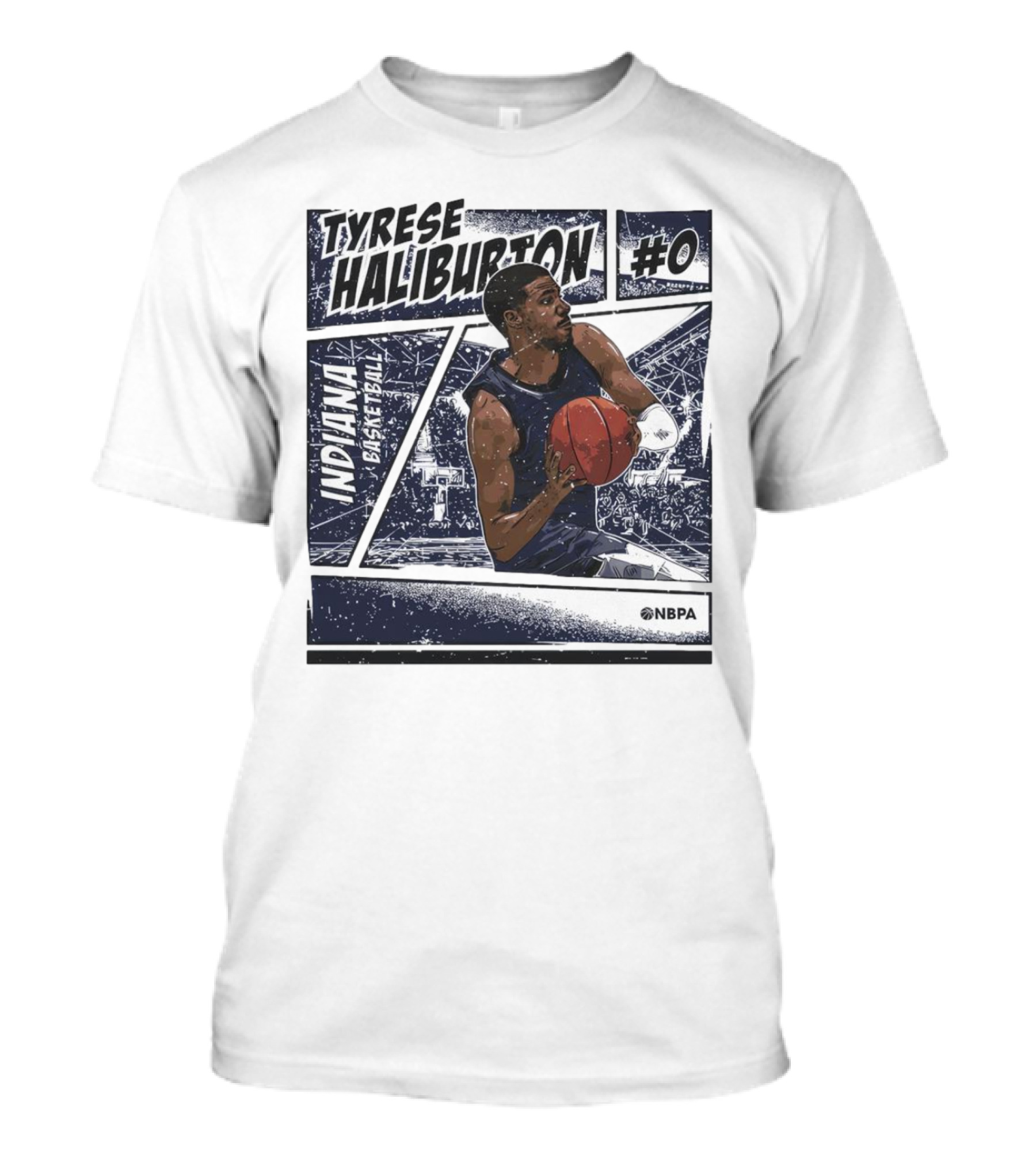 Tyrese Haliburton Indiana Basketball #0 NBPA Comic T-Shirt