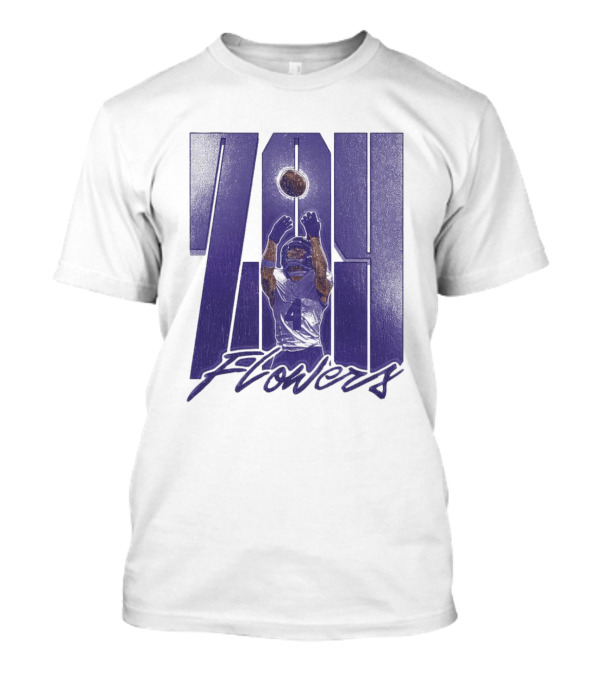 Zay Flowers Baltimore Ravens Football Vintage Catch T-Shirt