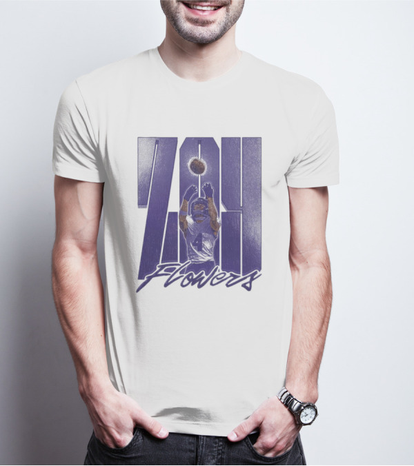 Zay Flowers Baltimore Ravens Football Vintage Catch T-Shirt