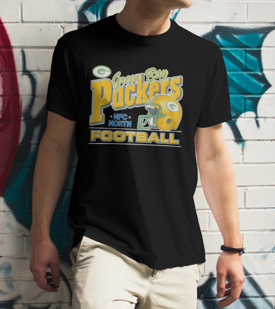 Green Bay Packers NFC North Football Helmet T-Shirt