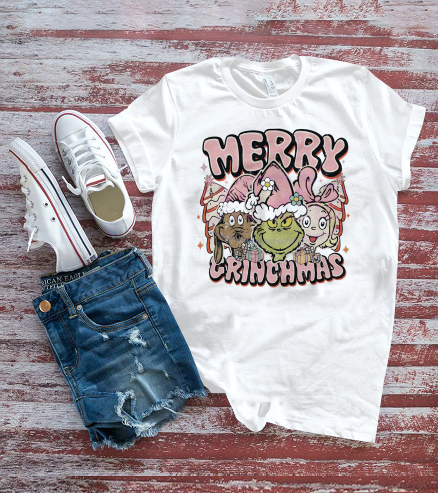 Merry Grinchmas Max Cindy Lou Who Christmas Festive Characters Holiday T-Shirt