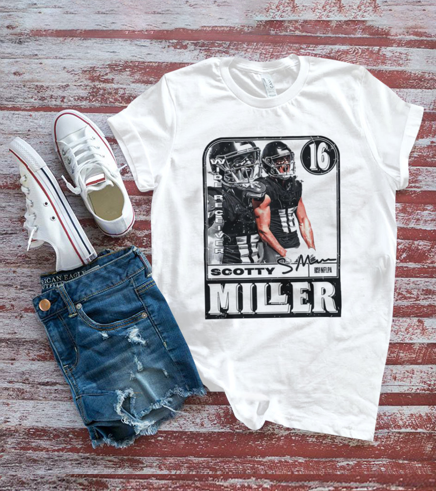 Scotty Miller 16 Atlanta Falcons Wide Receiver NFLPA Card T-Shirt