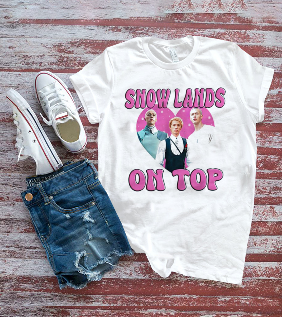 Snow Lands On Top Pink Heart Trio T-Shirt