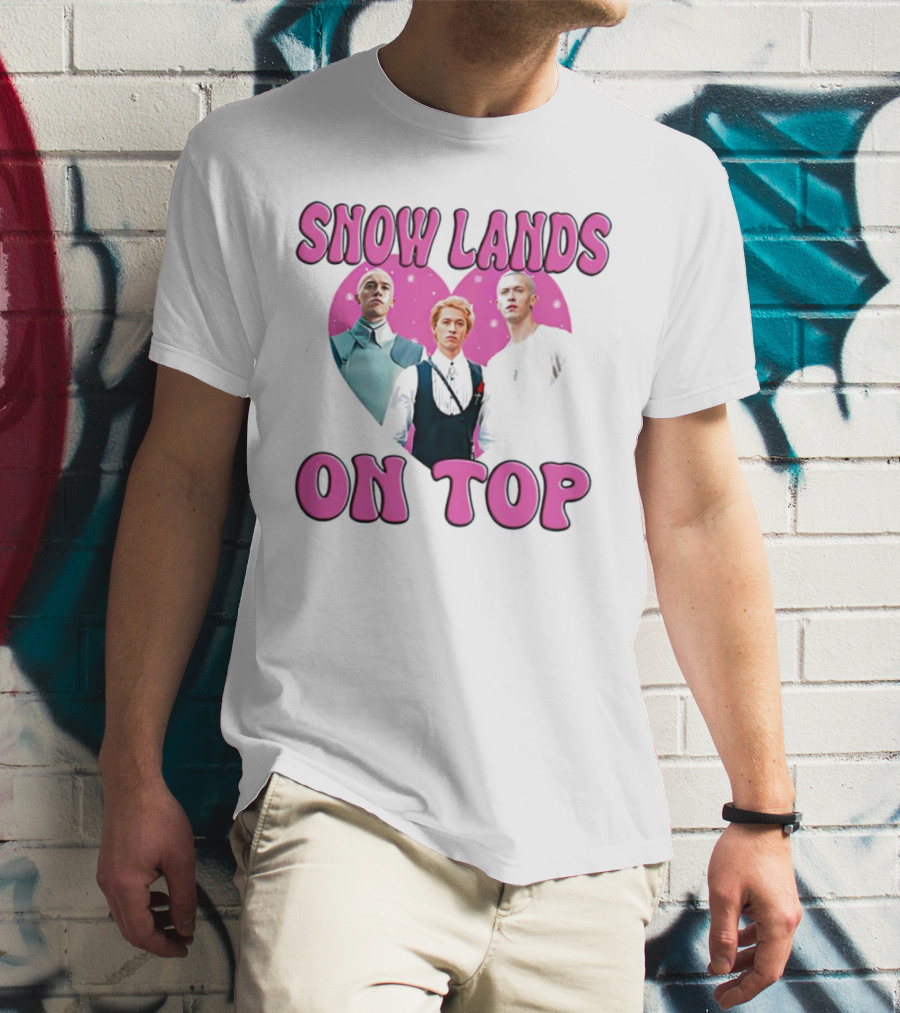 Snow Lands On Top Pink Heart Trio T-Shirt