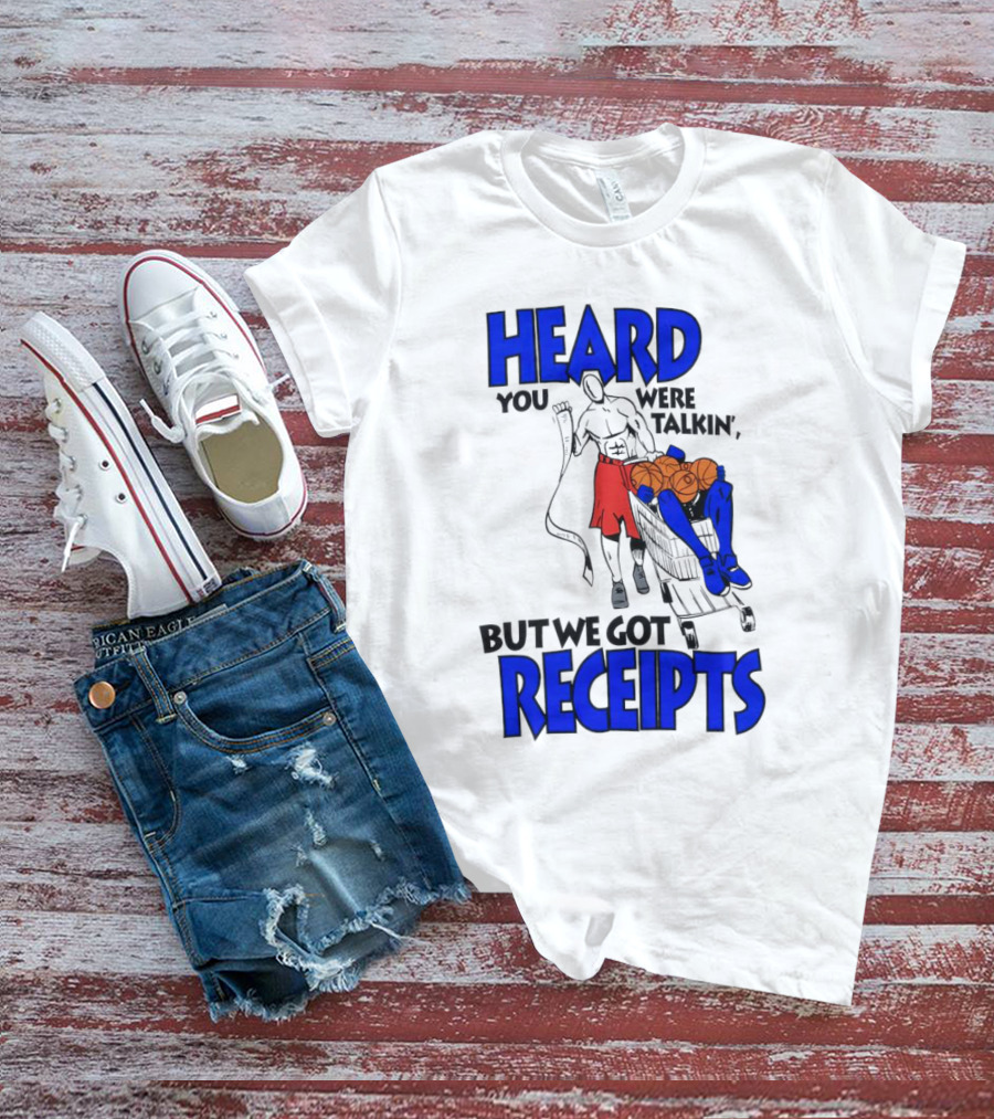 Heard You Were Talking But We Got Receipts Basketball Duel Scene T-Shirt