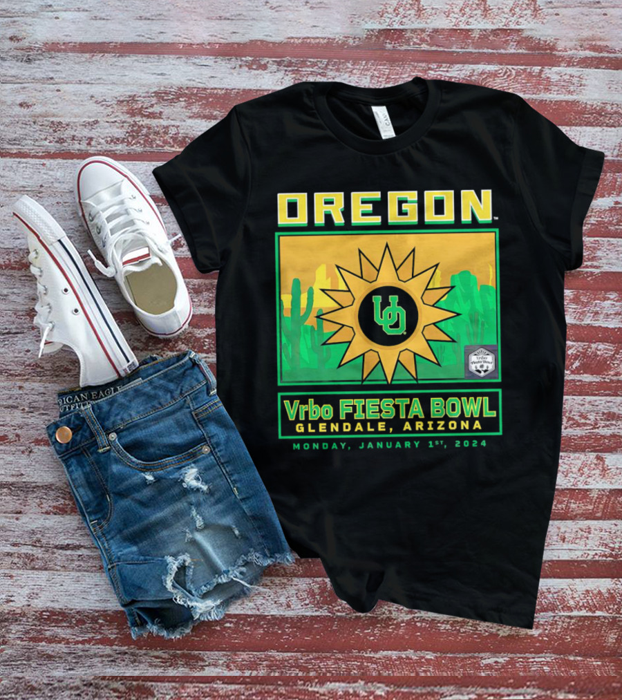 Oregon Ducks Vrbo Fiesta Bowl Glendale Arizona January 1st T-Shirt