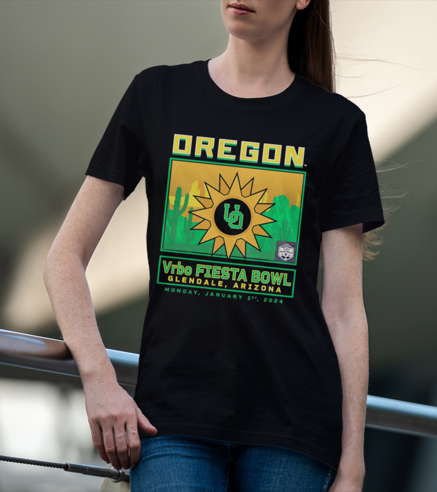Oregon Ducks Vrbo Fiesta Bowl Glendale Arizona January 1st T-Shirt