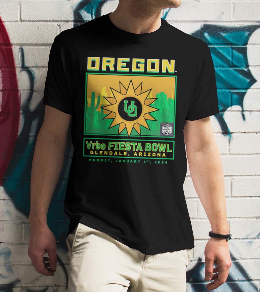 Oregon Ducks Vrbo Fiesta Bowl Glendale Arizona January 1st T-Shirt
