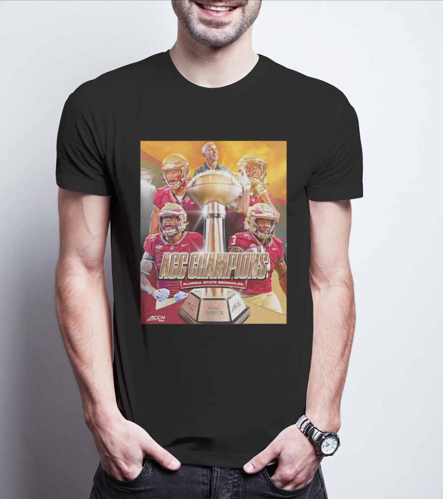 Florida State Seminoles ACC Champions Football Champion Trophy T-Shirt