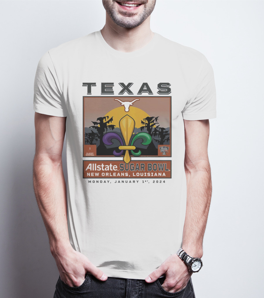 Texas Longhorns Allstate Sugar Bowl New Orleans January 1, T-Shirt