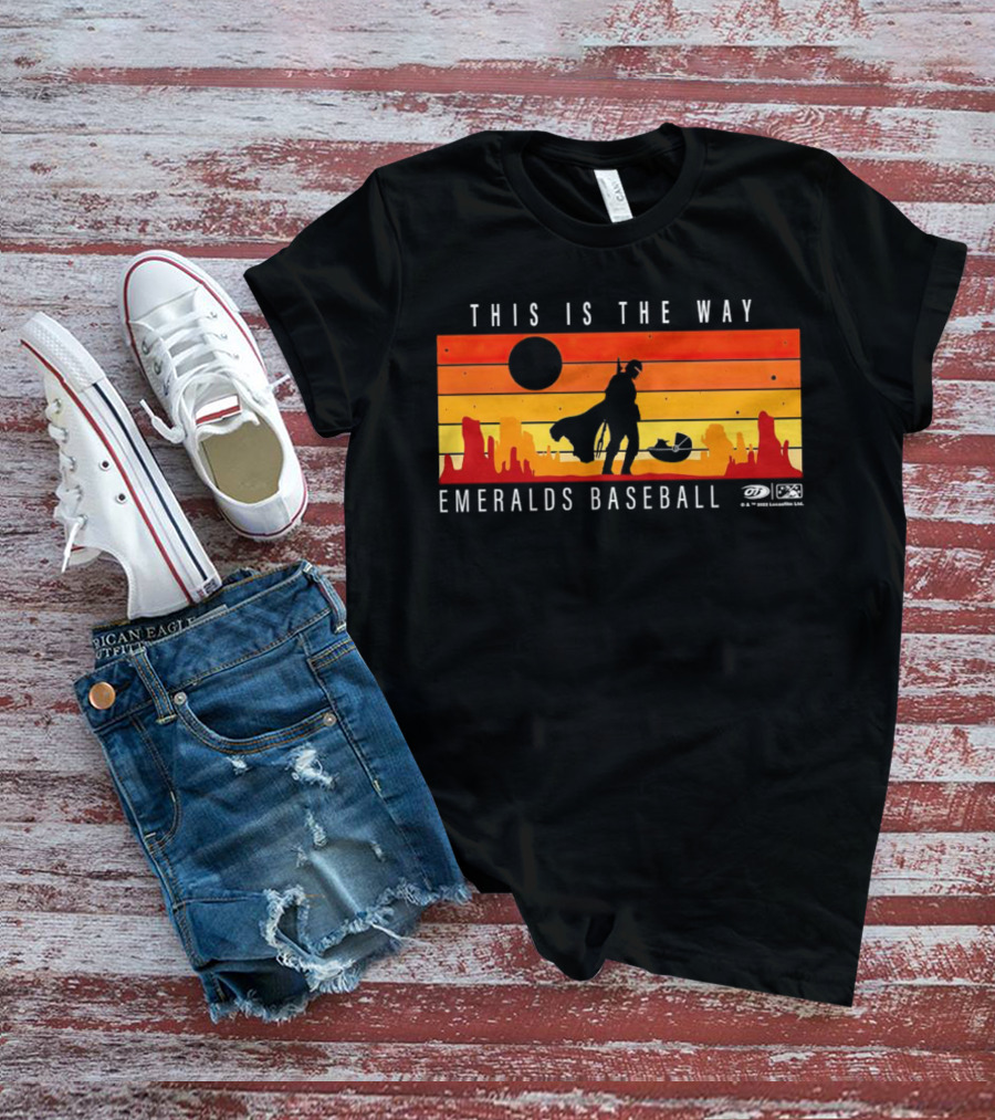 This Is The Way Eugene Emeralds Baseball Star Wars Mandalorian Sunset Scene T-Shirt