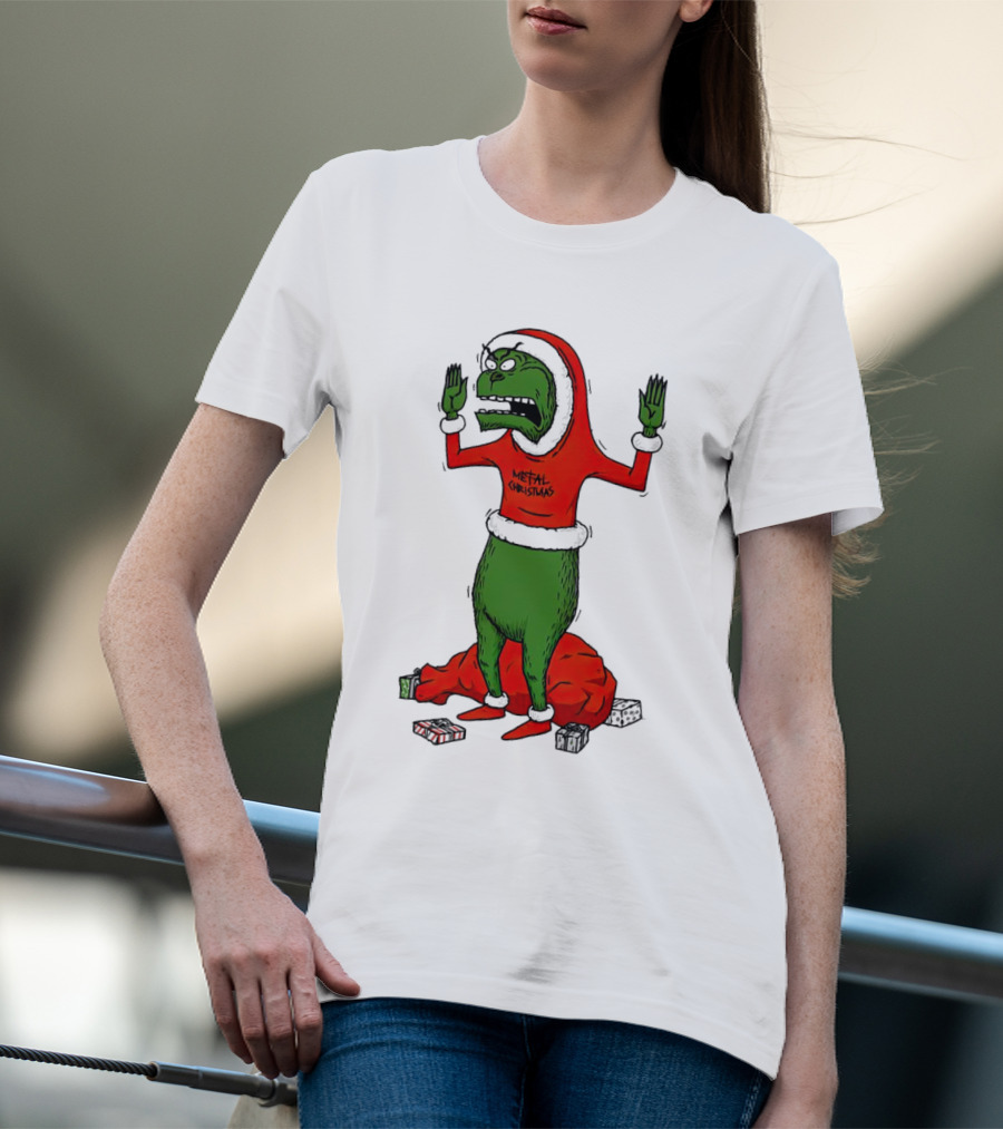 Grinch Cornholio Metal Christmas How The Grinch Stole Christmas T-Shirt
