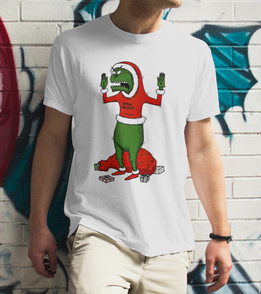 Grinch Cornholio Metal Christmas How The Grinch Stole Christmas T-Shirt
