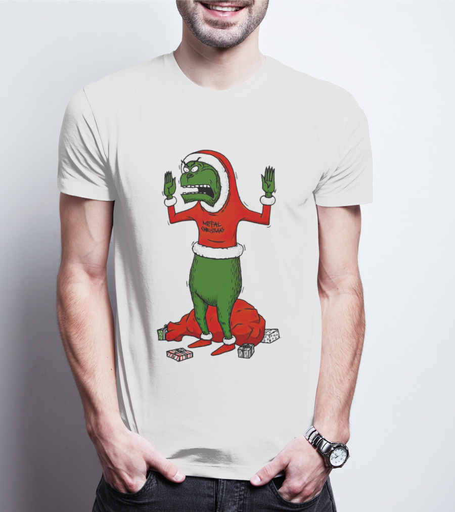 Grinch Cornholio Metal Christmas How The Grinch Stole Christmas T-Shirt