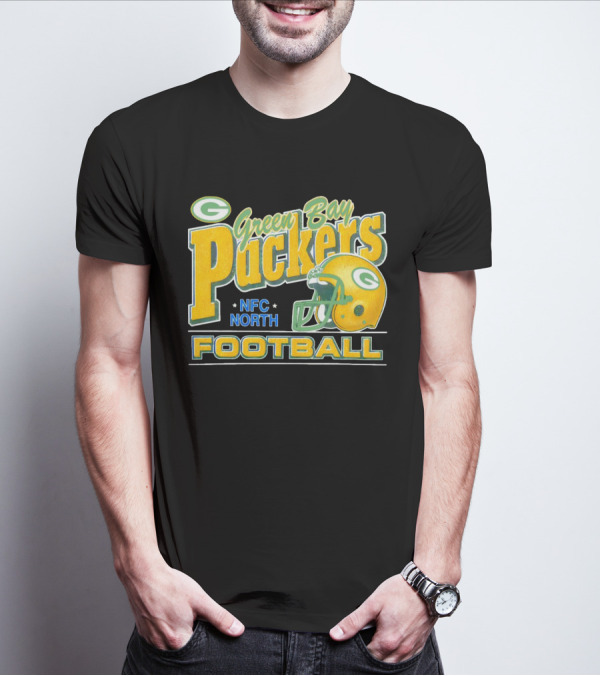 Green Bay Packers Football NFC North Helmet T-Shirt