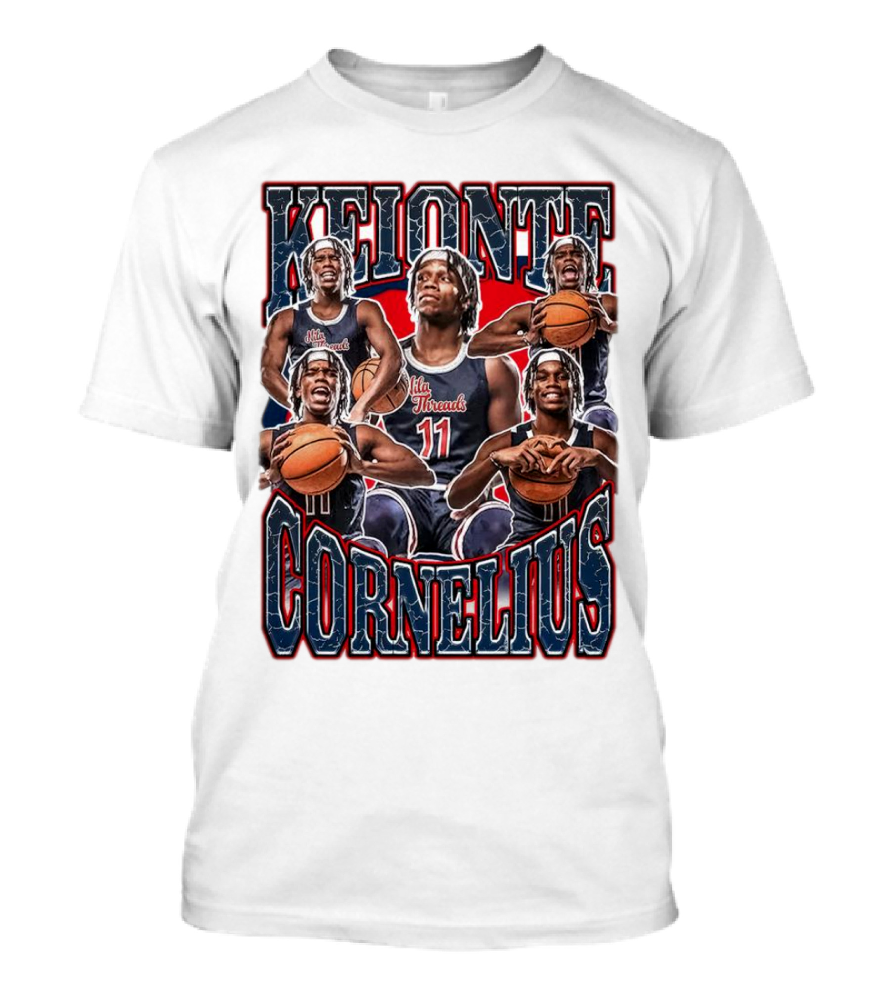 Keionte Corneilus Basketball Star Action Collage T-Shirt