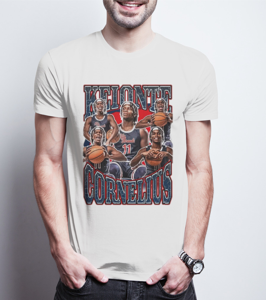 Keionte Corneilus Basketball Star Action Collage T-Shirt