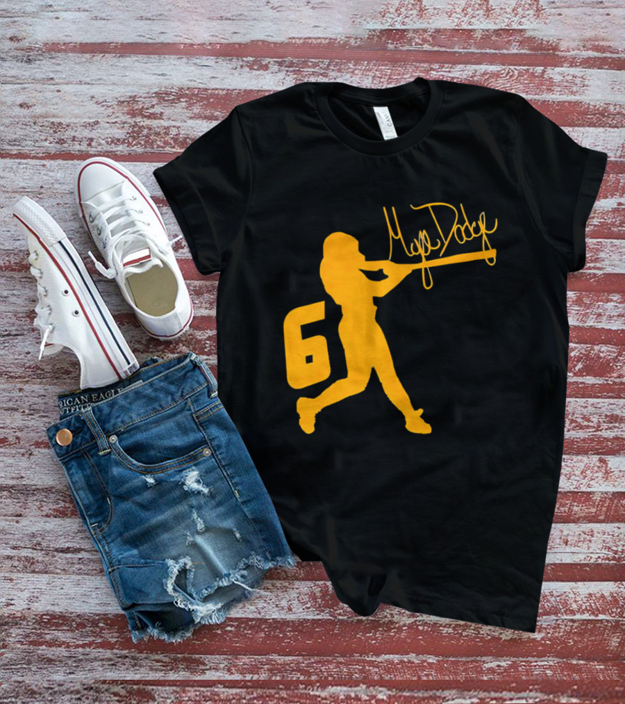 Mya Dodge Missouri Tigers Softball Signature Player Silhouette Number 6 T-Shirt