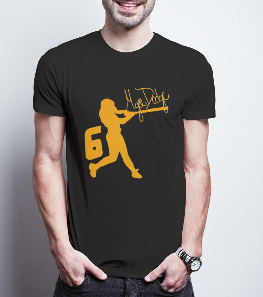 Mya Dodge Missouri Tigers Softball Signature Player Silhouette Number 6 T-Shirt