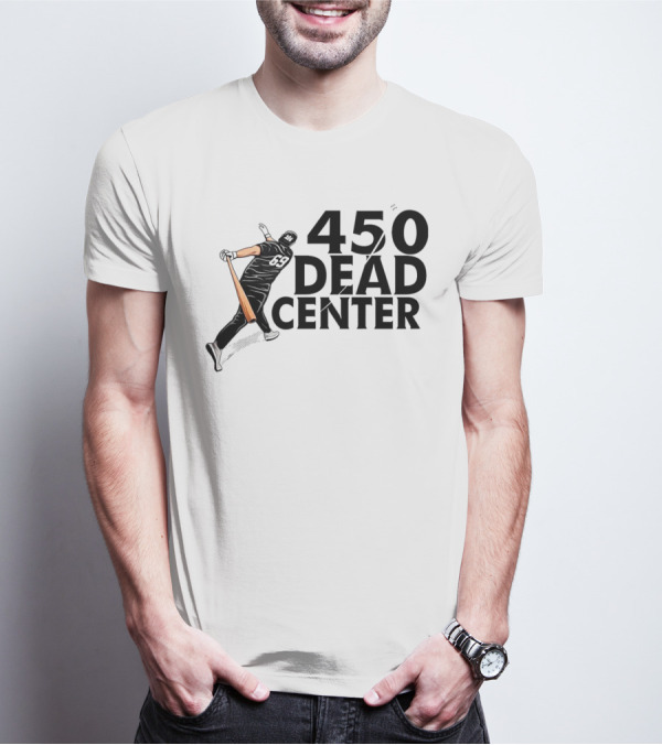 450 Dead Center Baseball Player Swinging T-Shirt