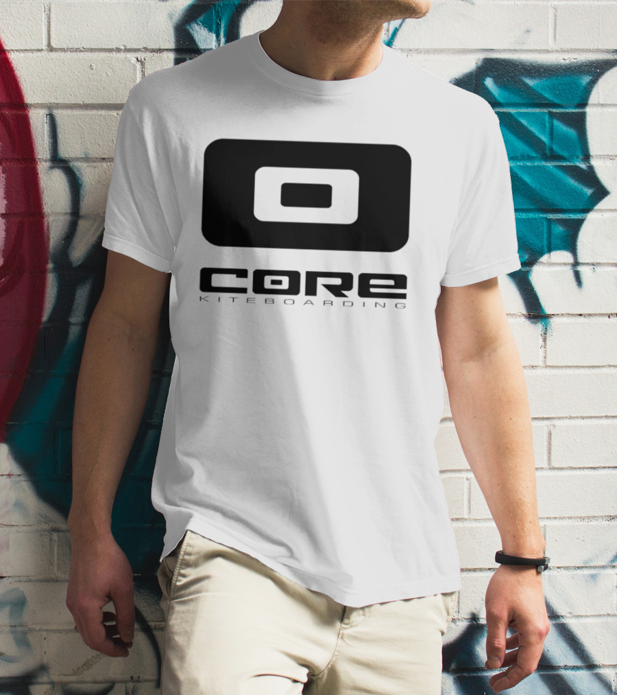 Core Kiteboarding Logo Icon With Bold Black Typography T-Shirt