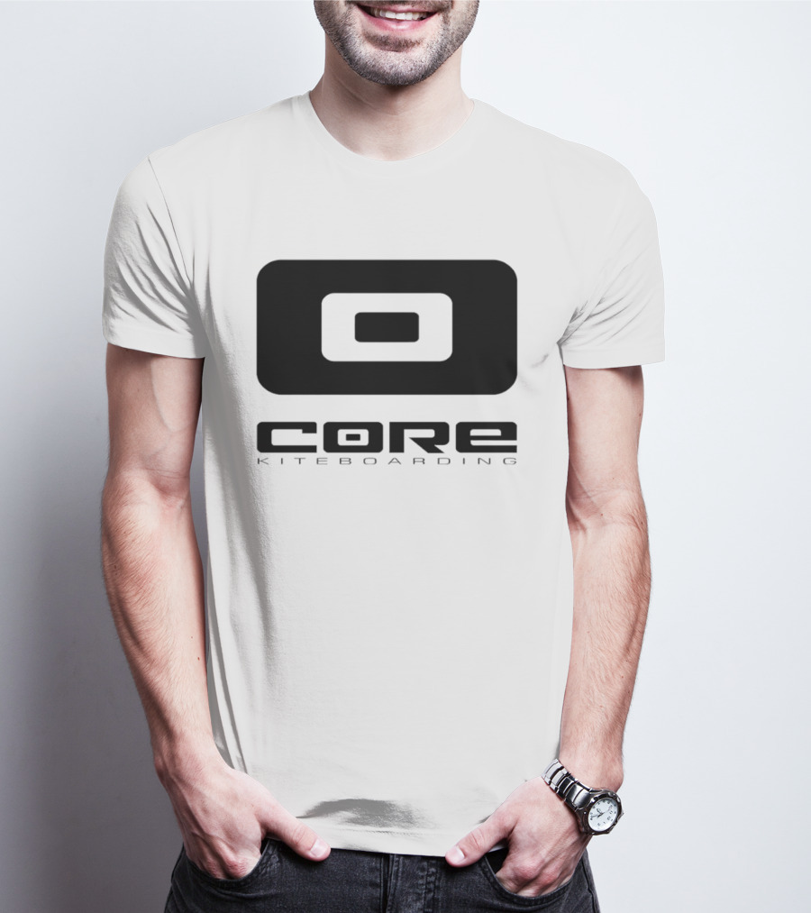 Core Kiteboarding Logo Icon With Bold Black Typography T-Shirt