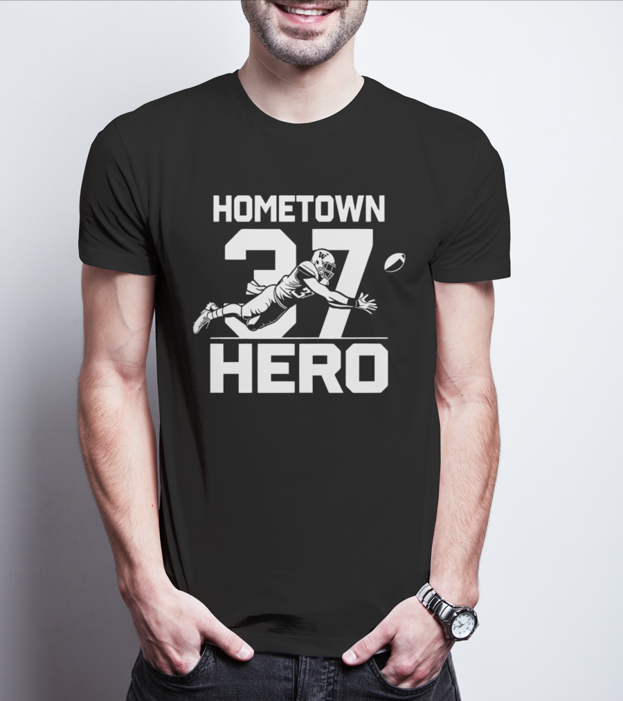 Hometown Hero 37 Jack Westover Football Player T-Shirt