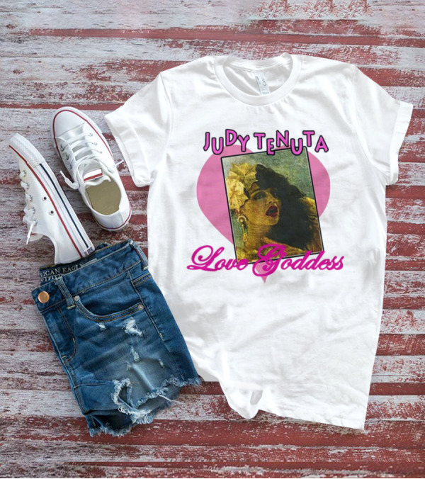 Judy Tenuta Love Goddess Vintage Art With Heart Background T-Shirt