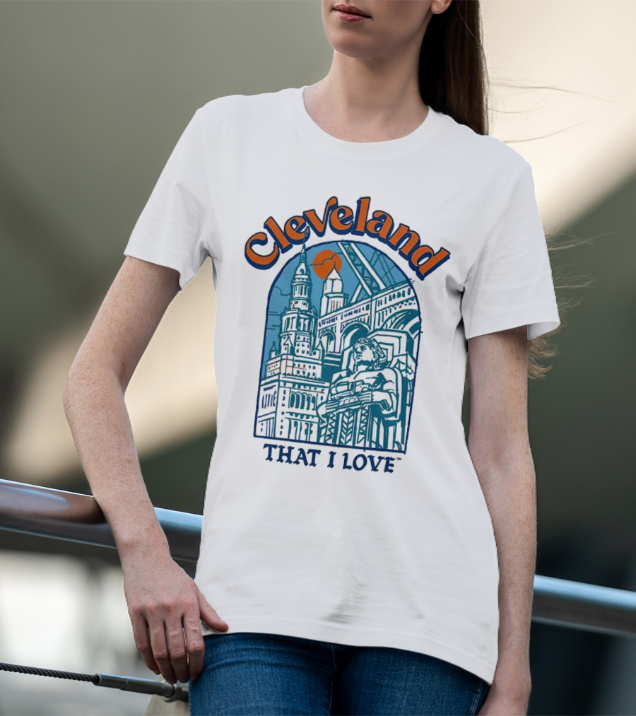 Cleveland That I Love Skyline Architecture T-Shirt