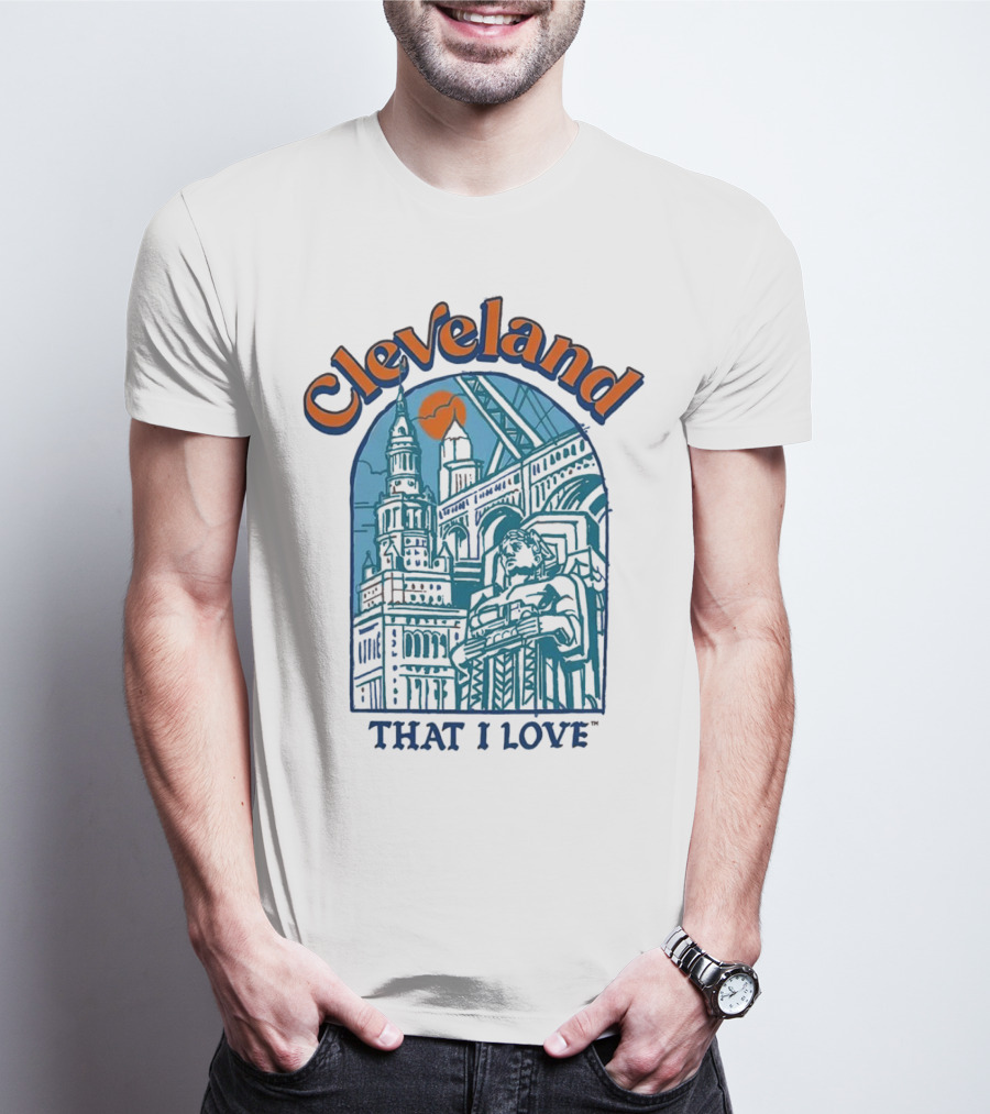 Cleveland That I Love Skyline Architecture T-Shirt
