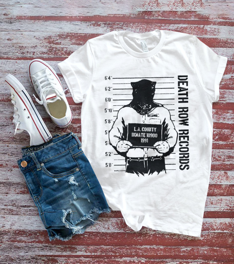 Death Row Records LA County Inmate 1990 1991 T-Shirt