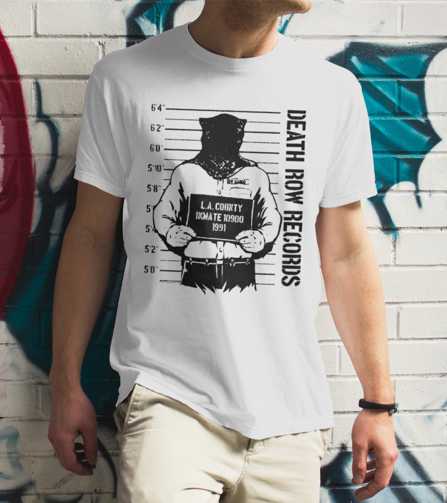 Death Row Records LA County Inmate 1990 1991 T-Shirt