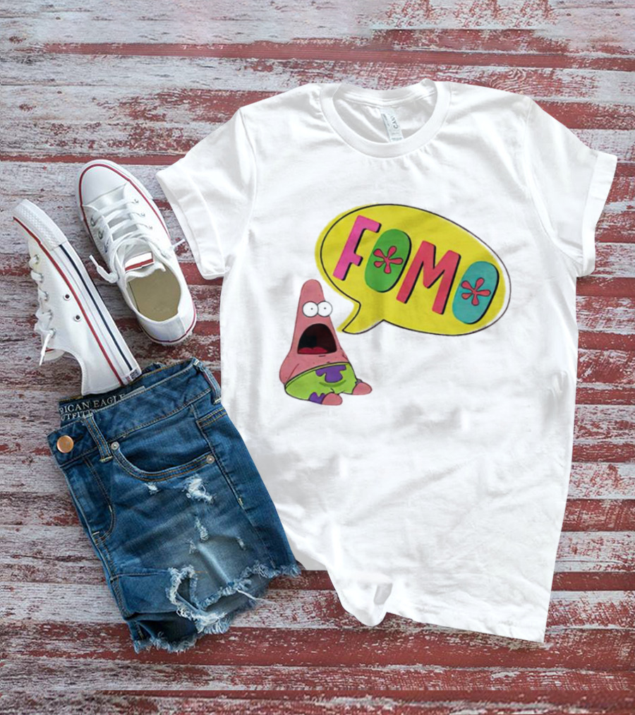 FOMO Surprised Patrick Face Meme Bubble T-Shirt