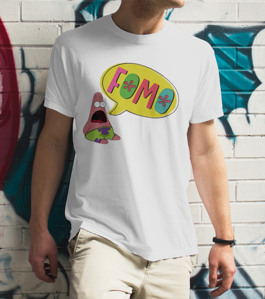 FOMO Surprised Patrick Face Meme Bubble T-Shirt