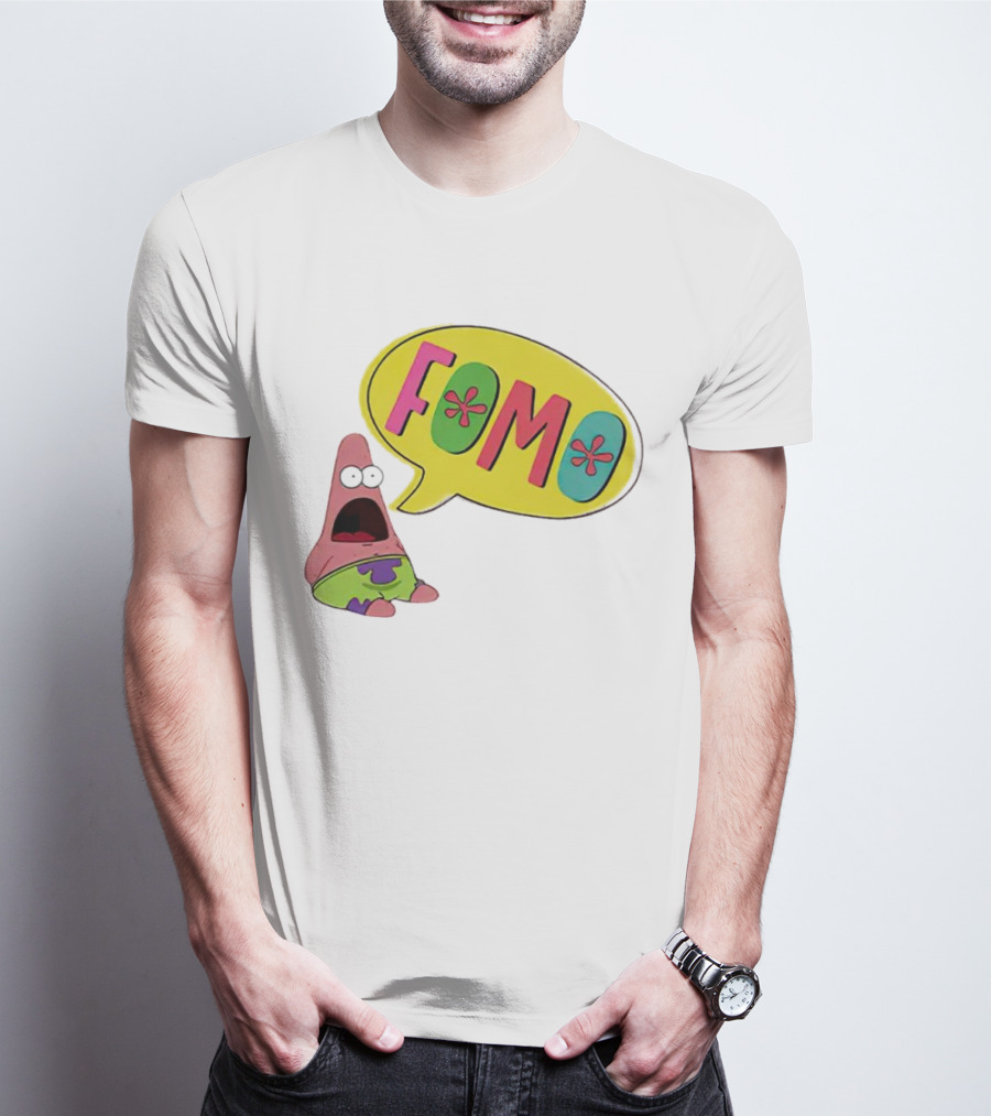 FOMO Surprised Patrick Face Meme Bubble T-Shirt