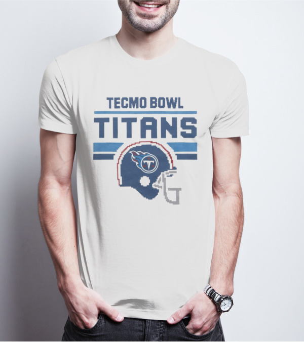Tecmo Bowl Titans Retro Tennessee Titans Helmet T-Shirt