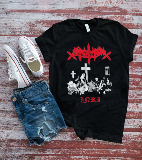 Sarcofago INRI Graveyard Crosses Photo T-Shirt