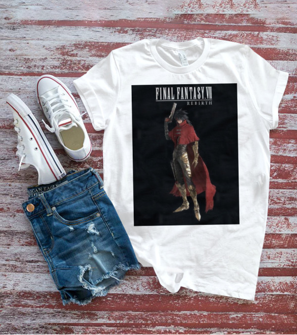 Final Fantasy VII Rebirth Vincent Valentine Character T-Shirt