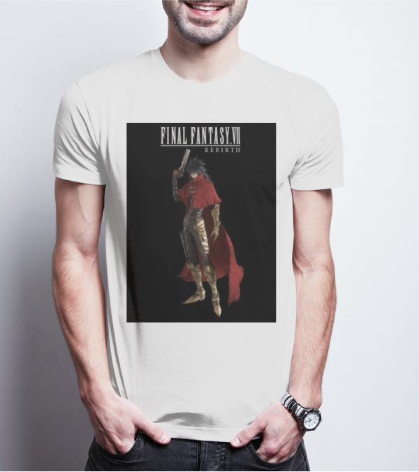 Final Fantasy VII Rebirth Vincent Valentine Character T-Shirt