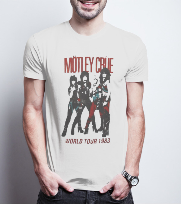 Mötley Crüe World Tour 1983 Vintage Band T-Shirt