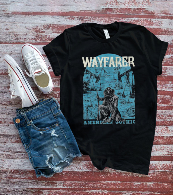 WAYFARER Oil Rig Cowboy American Gothic T-Shirt