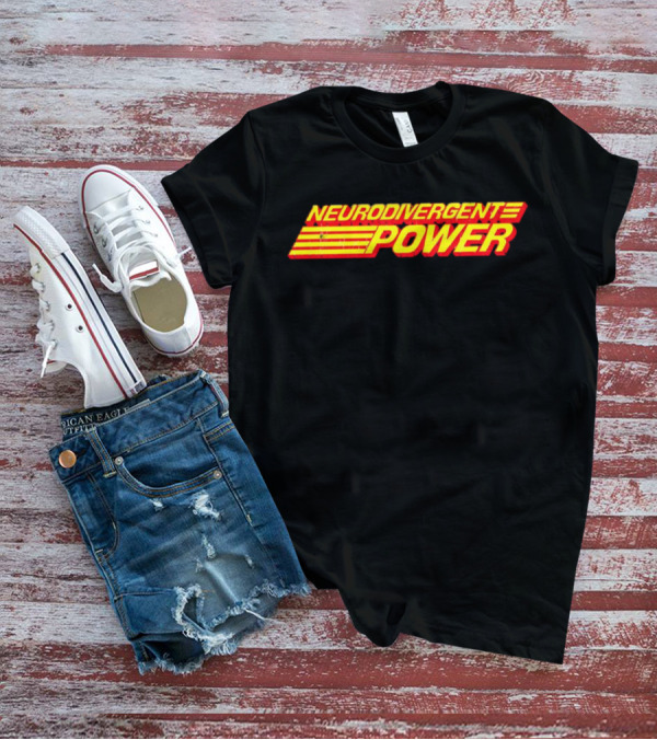 Neurodivergent Power Bold Yellow Red Stripes Empowerment T-Shirt