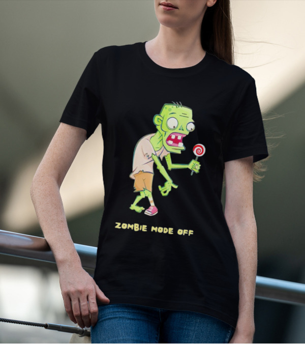 ZOMBIE MODE OFF LOLLIPOP CHARACTER VIBRANT T-Shirt